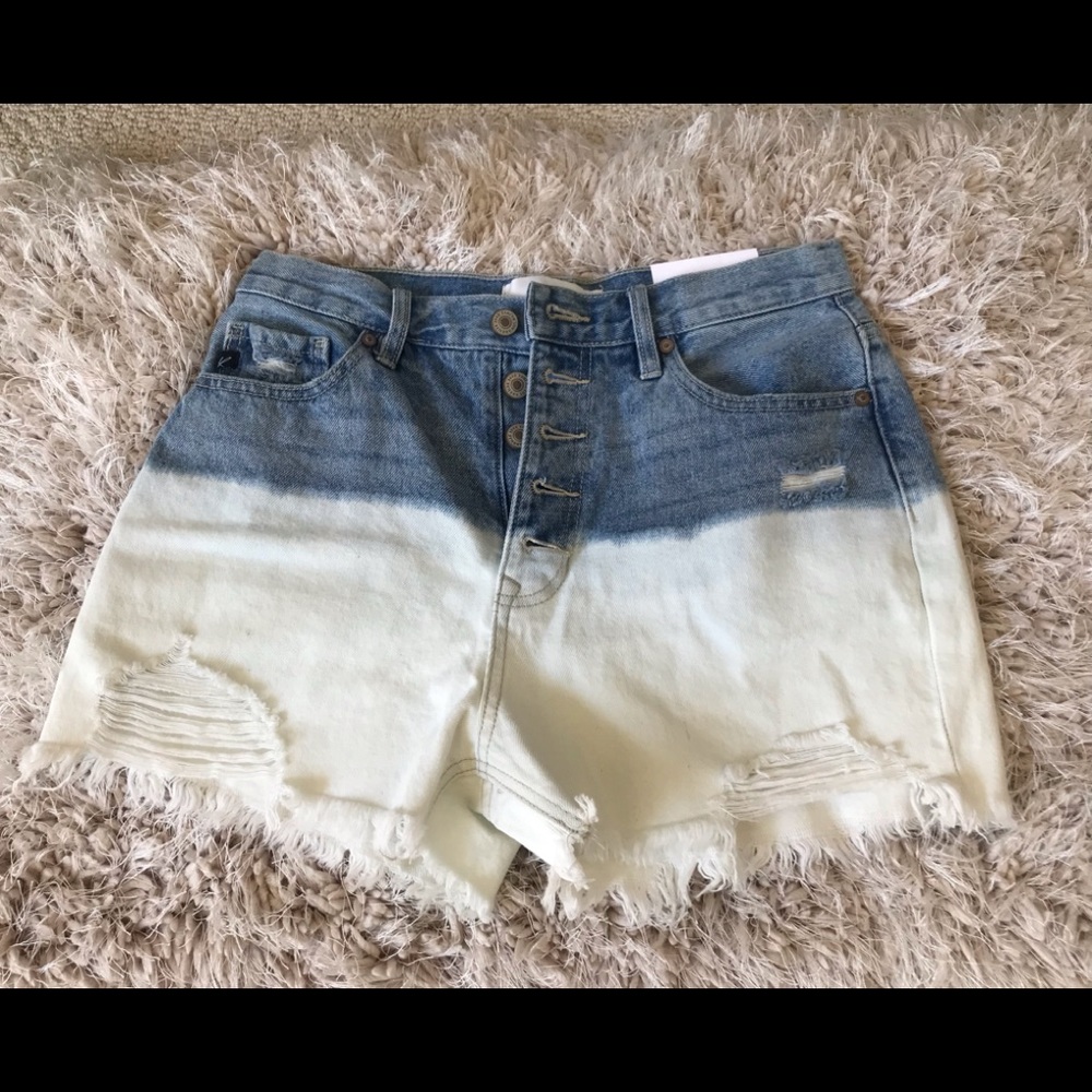 KanCan button fly high waist faded Jean shorts-NWT size M